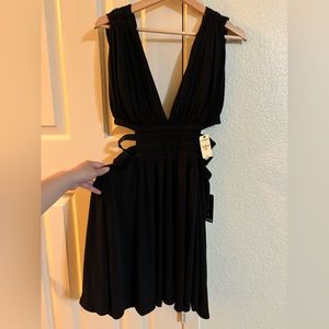 Express Strappy Cut Out Plunge V Neck Dress